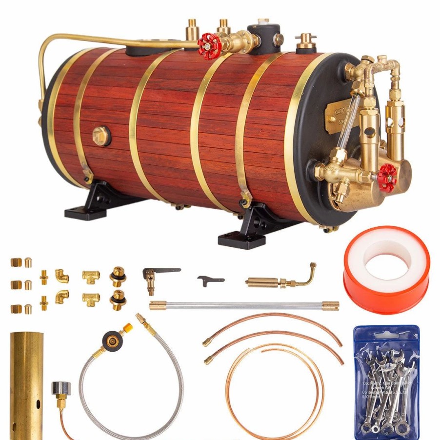 Model Engine * | Enginediy Kacio Ws100Xl 1000Ml Horizontal Steam Boiler For Model Ship Steam Engine