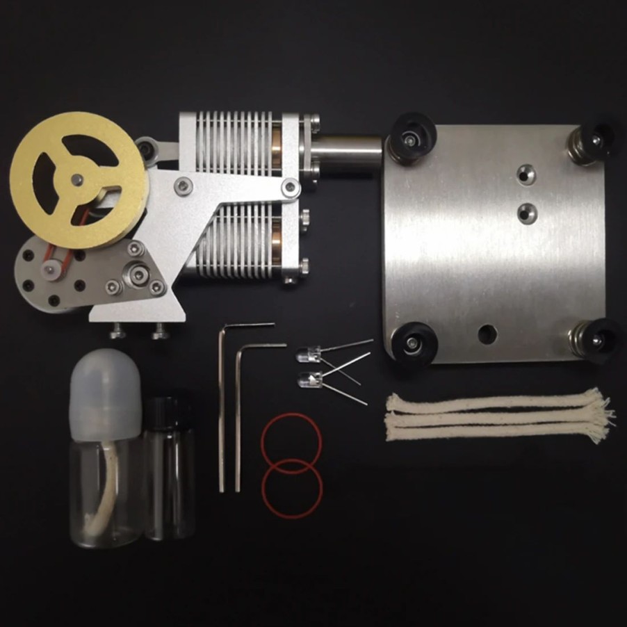 Model Engine * | Enginediy Enjomor Mini Structure Hot-Air Stirling Engine Electric Generator 4000Rpm Gift Collection