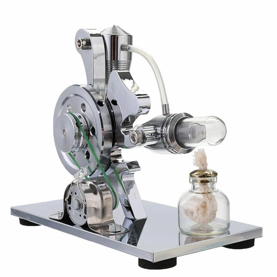 Stem Model * | Engine Diy Single Cylinder Hot Air Stirling Engine Generator Engine Model With Led Squirrel Shaped Educational Model