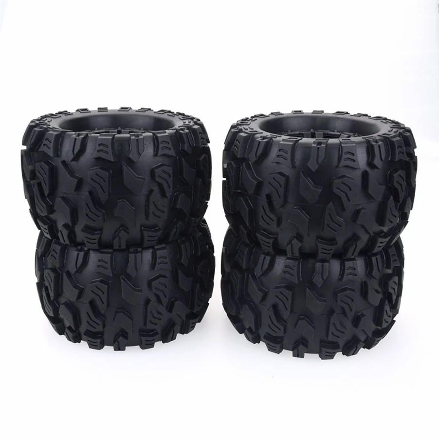 Accessories * | Engine Diy 4Pcs 1/10 Rc Rubber Tyre Wheel For Hsp 94111 94108 94188 Off-Road Monster Trucks