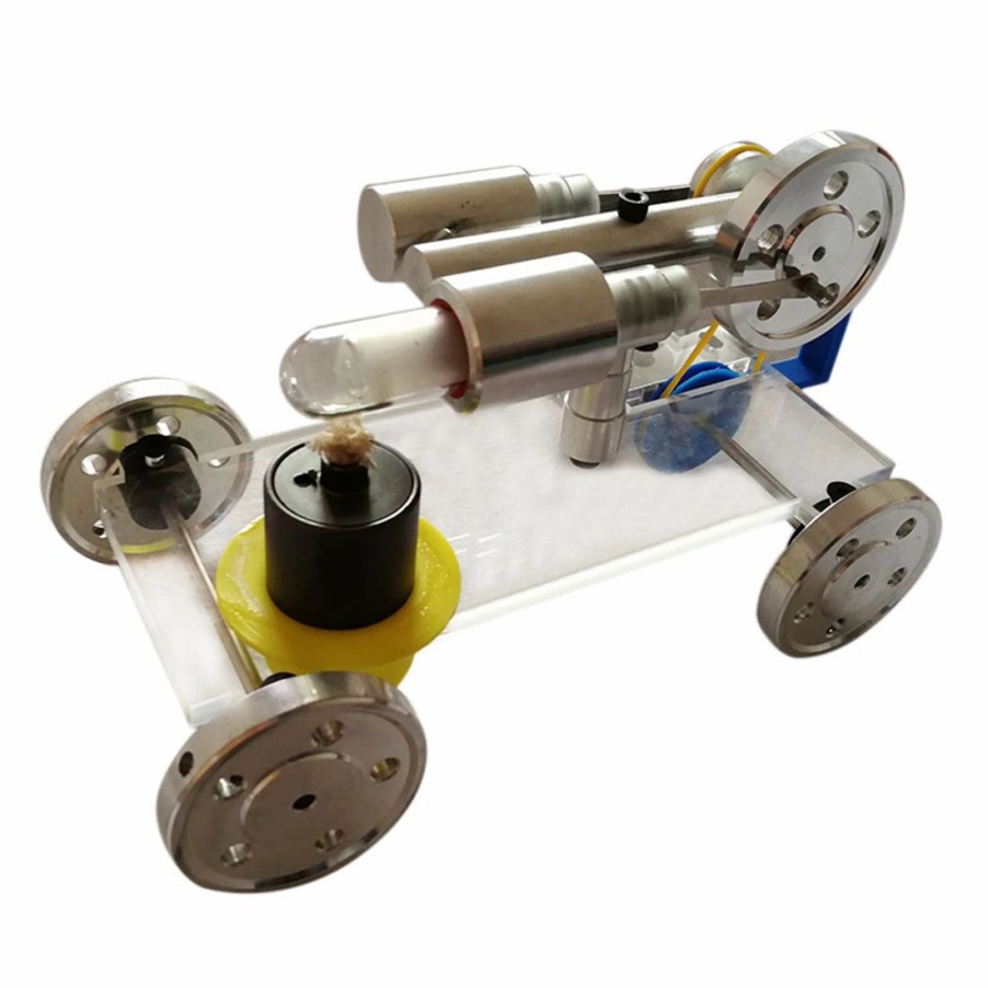 Model Engine * | Engine Diy Hot Air Stirling Engine Model Bootable Car -Enginediy