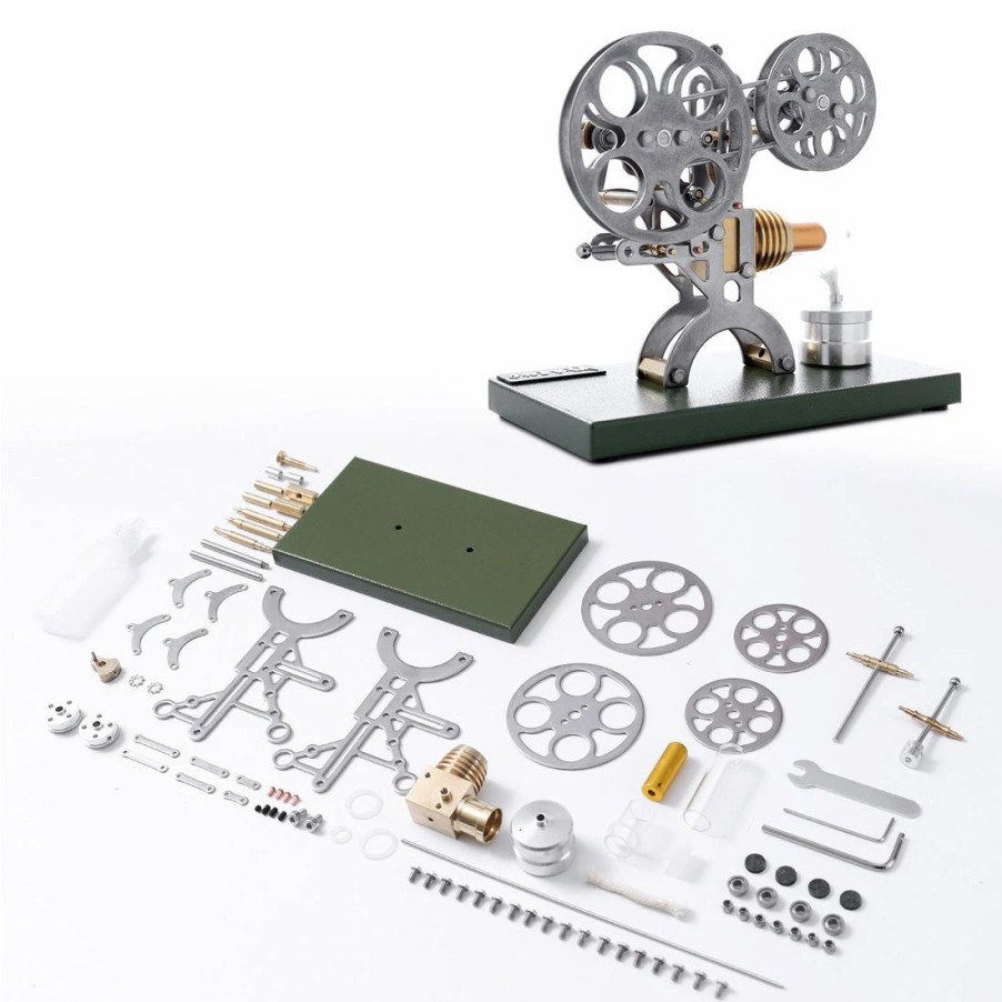 Model Engine * | Enginediy Stirling Engine Retro Film Projector Engine Model External Combustion Engine With Metal Base Perfect Gift Choice