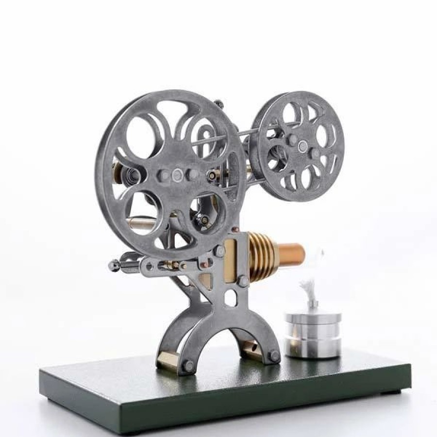 Model Engine * | Enginediy Stirling Engine Retro Film Projector Engine Model External Combustion Engine With Metal Base Perfect Gift Choice