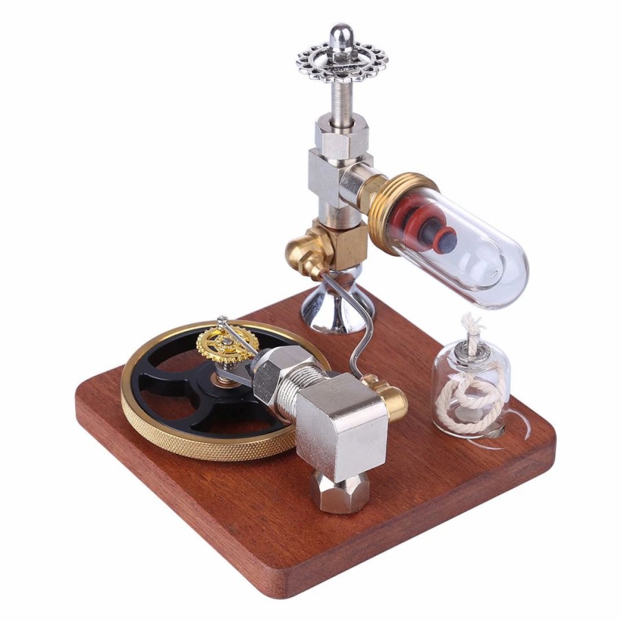 Model Engine * | Enginediy Stirling Engine Model With Horizontal Flywheel Speed Adjustable | Science Experiment Engine