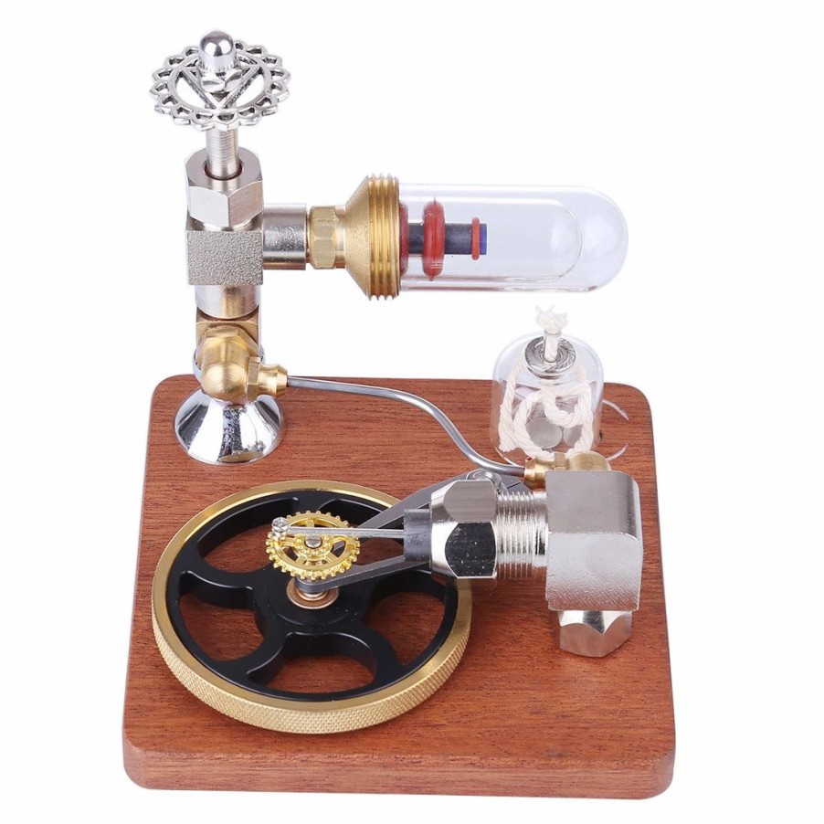 Model Engine * | Enginediy Stirling Engine Model With Horizontal Flywheel Speed Adjustable | Science Experiment Engine