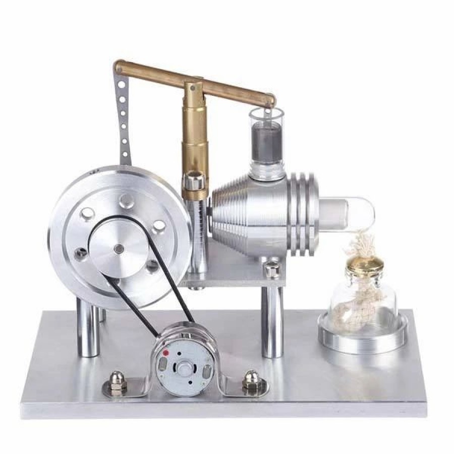 Model Engine * | Hot Air Stirling Engine Kit Electricity Generator With Colorful Led And Bulb Enginediy