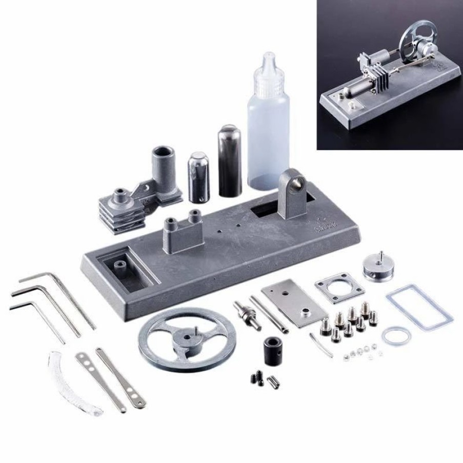 Model Engine * | Desktop Stirling Engine Kit All-Metal Stirling Engine Diy Kit Set Toy Enginediy