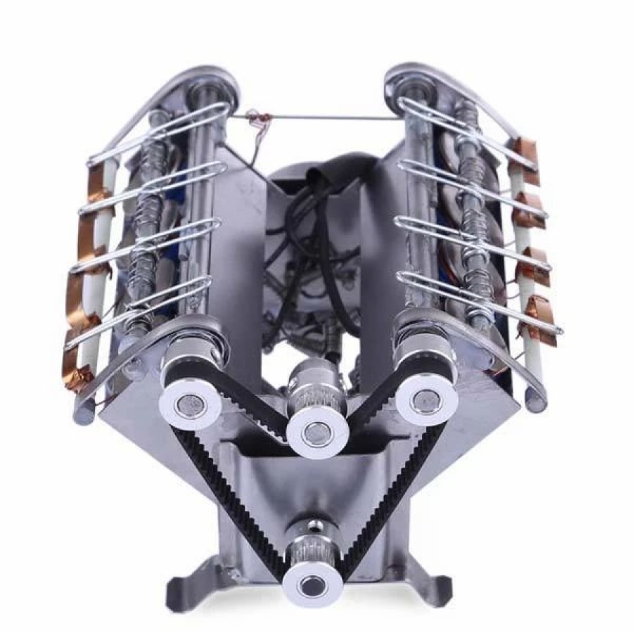 Stem Model * | Solenoid Engine V8 Electromagnetic Engine 8 Cylinder Electric Car Engine Model For Gift Colleation Enginediy