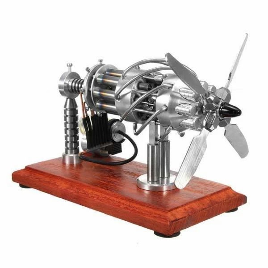 Model Engine * | Enginediy 16 Cylinder Stirling Engine Model Gas Powered Stirling Engine Collection Toy Gift