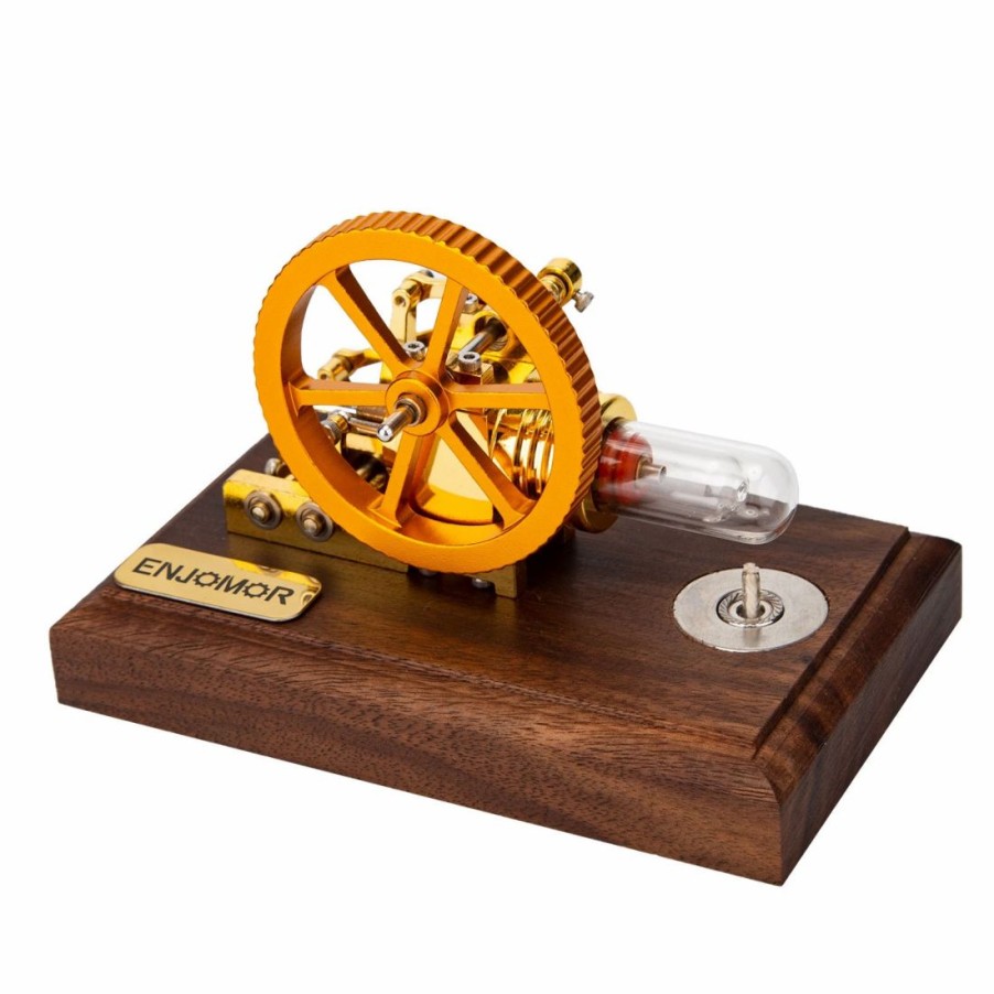 Model Engine * | Enginediy Enjomor Mini Beta Hot Air Stirling Engine Model External Combustion Engine Model Educational Toy