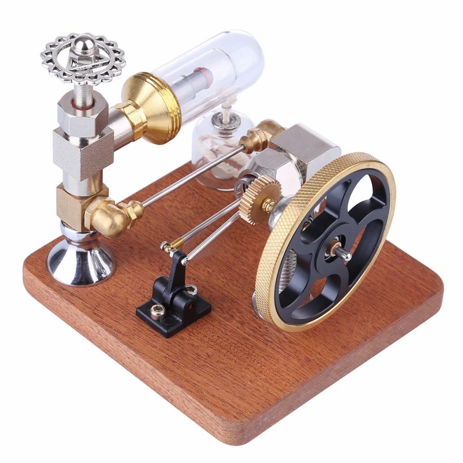 Model Engine * | Enginediy Stirling Engine Model With Vertical Flywheel Speed Adjustable | Science Experiment Engine