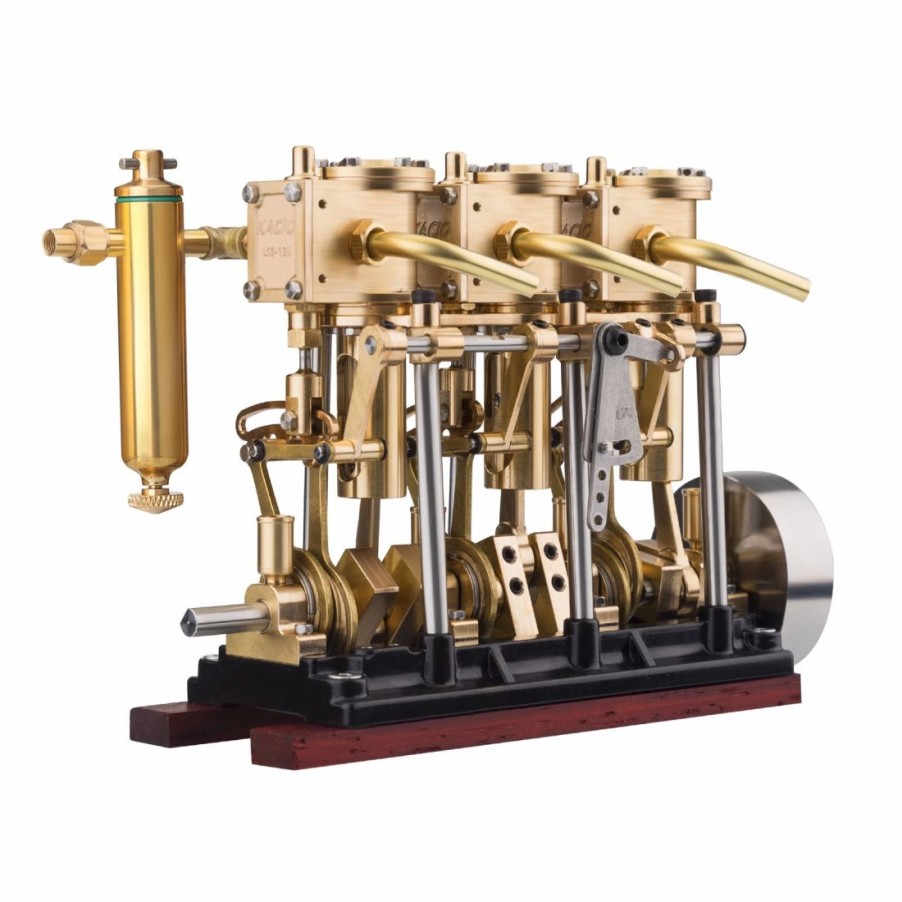 Model Engine * | Enginediy Kacio Ls3-13S Steam Engine 3-Cylinder Reciprocating Engine With Oil Cup Reverse Rotation Steam Model Boat