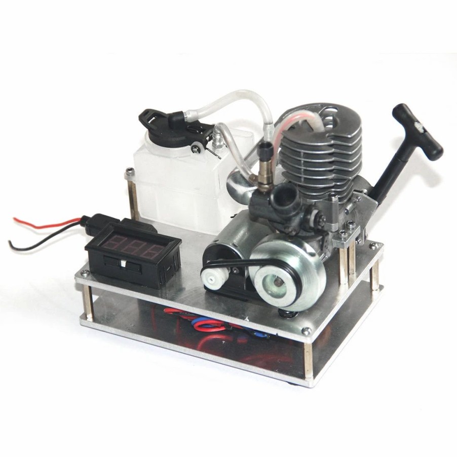 Stem Model * | Enginediy Single Cylinder 2 Stroke Nitro Engine 12V Generator Model Science Experiment Hand Start Model