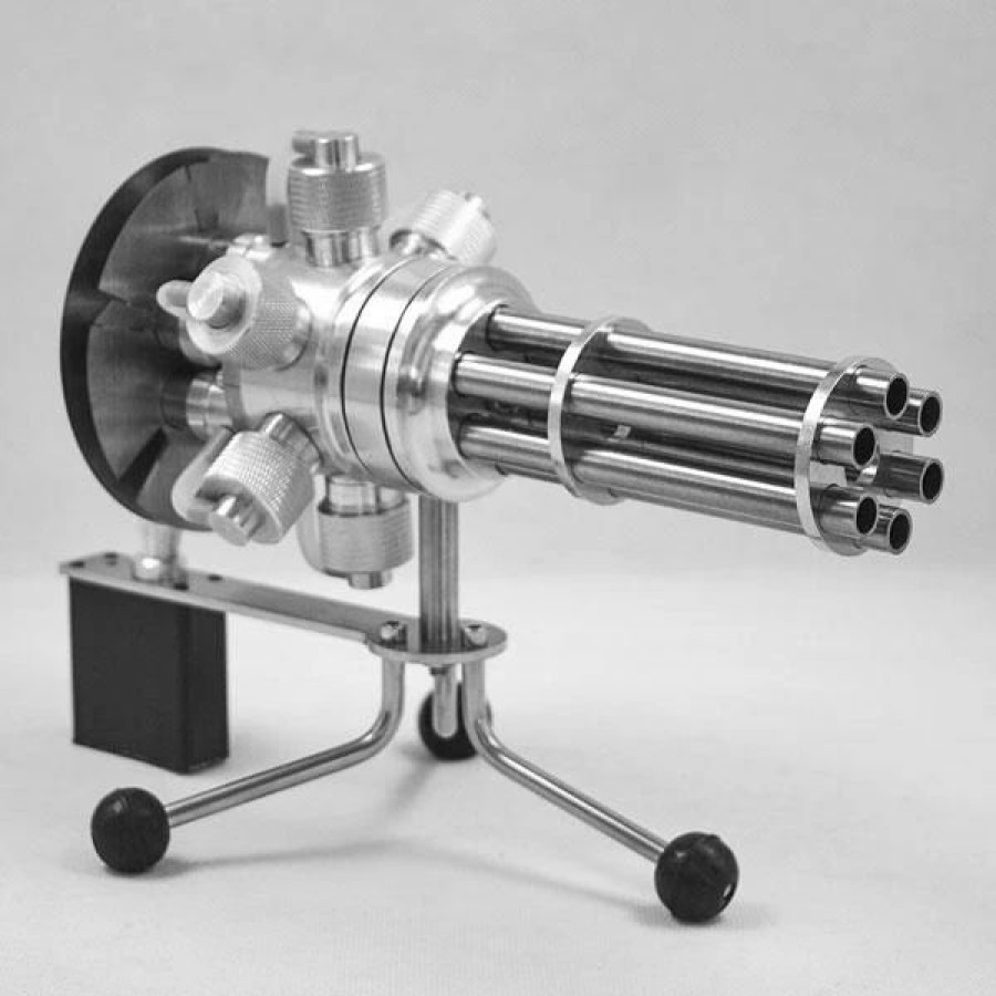 Model Engine * | 6 Cylinder Stirling Engine Novel Gatling Blaster Design Engine Motor Model Enginediy