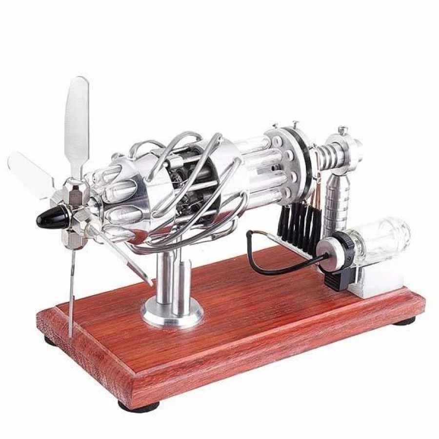 Model Engine * | Enginediy 16 Cylinder Stirling Engine With Quartz Tube Collection Gift For Engineer-Upgrade