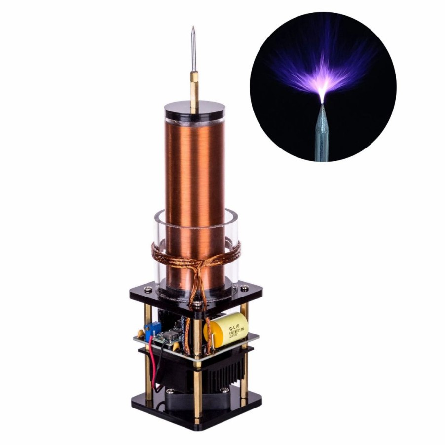 Stem Model * | Engine Diy Bluetooth Wireless Mini Tesla Music Coil Speaker Plasma Singing Loudspeaker Experimenting Device Teaching Tool Desktop Toy