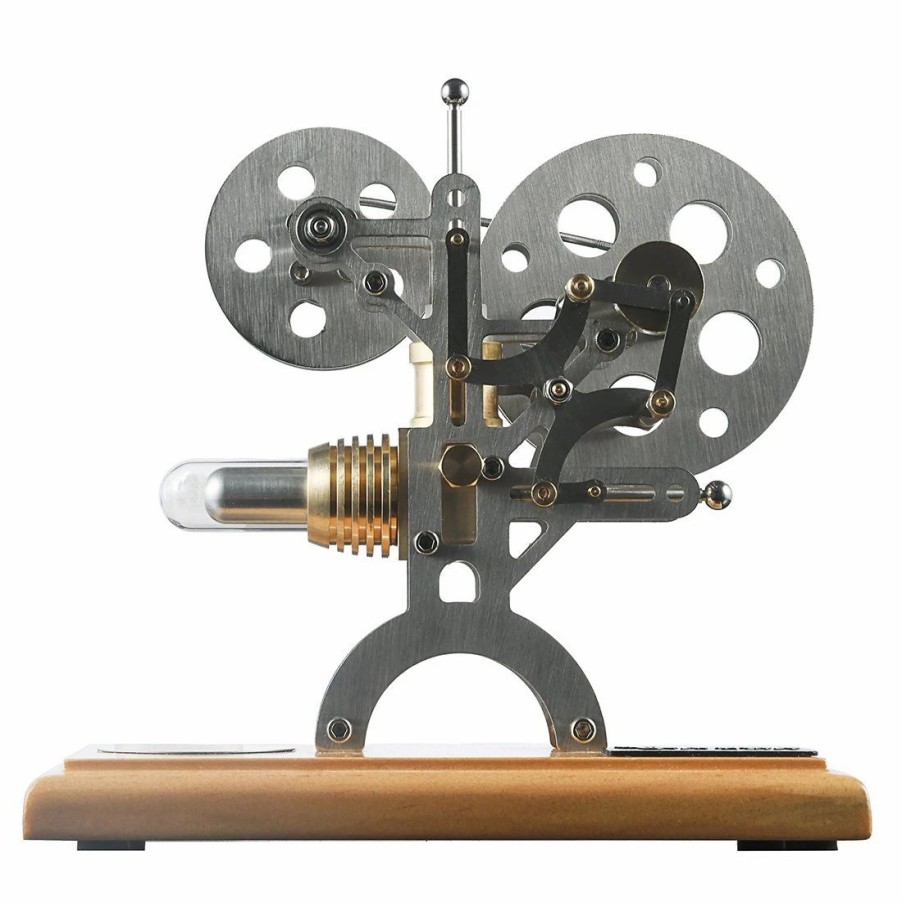 Model Engine * | Engine Diy Stirling Engine Kit Nostalgic Film Projector Design External Combustion Engine Model