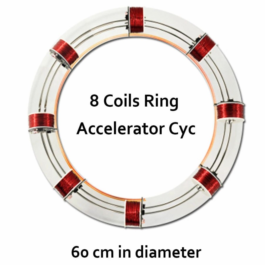 Stem Model * | Engine Diy 8-Coil Circular Electromagnetic Accelerator Scientific Experiment Tool Diy Physics Toy With High Magnetic Beads