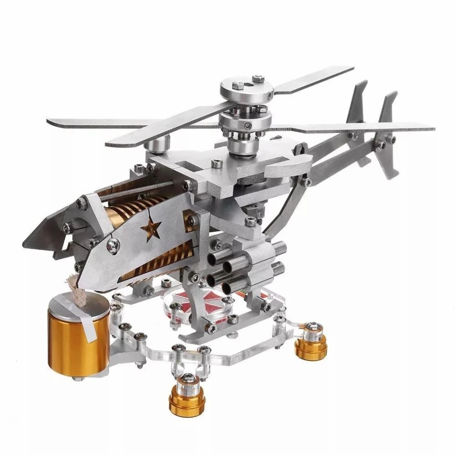 Model Engine * | Engine Diy Stirling Engine Kit Helicopter Design Vacuum Engine Model Gift Collection